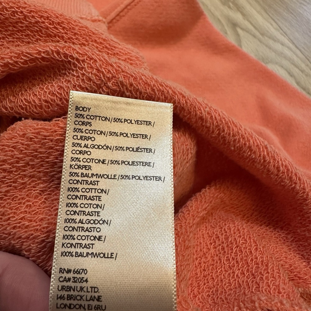 Free People Camden Sweatshirt In Orange Size Medium Oversized - Picture 8 of 9